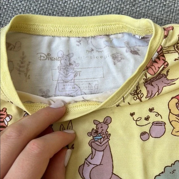 Little Sleepies Yellow Pajama Set with Floral Design - Picture 3 of 4